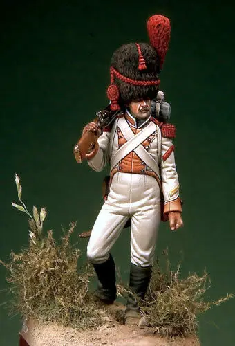 1/32 54 мм старинный человек стоять воин (с основанием) модельная фигурка из смолы