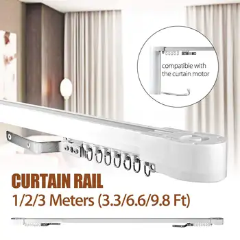 

Curtain Rail Silent Dual Open Straight Rail Accessories For Wireless Remote Control Smart WiFi Control Curtain Motor
