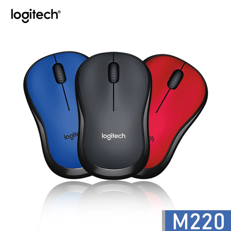 Беспроводная оптическая игровая мышь logitech M220, usb-приемник для Mac OS/Window 10/8/7