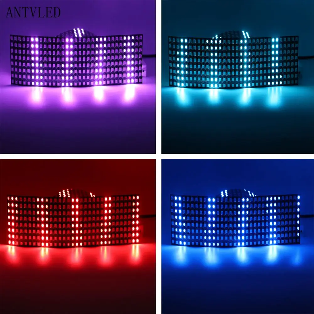 WS2812B RGB LED Digital Flexible Individually Addressable Panel Light 8x8 /8x32/16x16,WS2812BLed Pixel Ring  DC5V images - 6