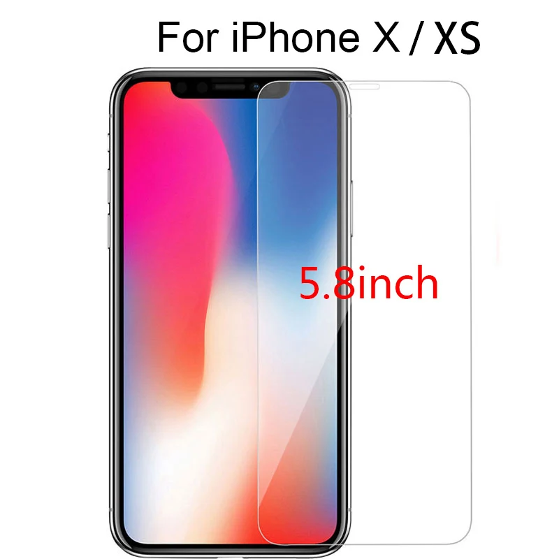 Стекло на iPhone 11 pro X XS max стекло для iPhone XR закаленное стекло для iPhone 7 8 6 6s plus защита экрана SE 5 5S пленка - Цвет: iPhone X XS
