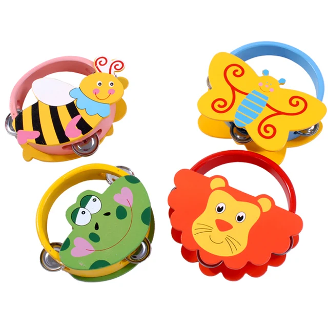 Baby Music Instruments Rattle Bell Maracas Wooden Toddlers Kids Toys Girls Boys 2 to 5 Years Jouet Educatif Enfant 6
