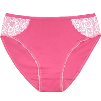 

1-6pcs/lot Wholesale Europe Women's Clothing High-Rise Solid Color Women Plus Size 2XL 3XL 4XL Cotton Briefs Panties 89257