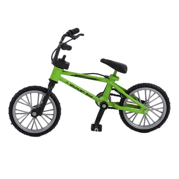 

OCDAY Simulation Alloy Finger bmx Bikes Children Mini Size Green fingerboard bicycle Toys With Brake Rope Gift Funny