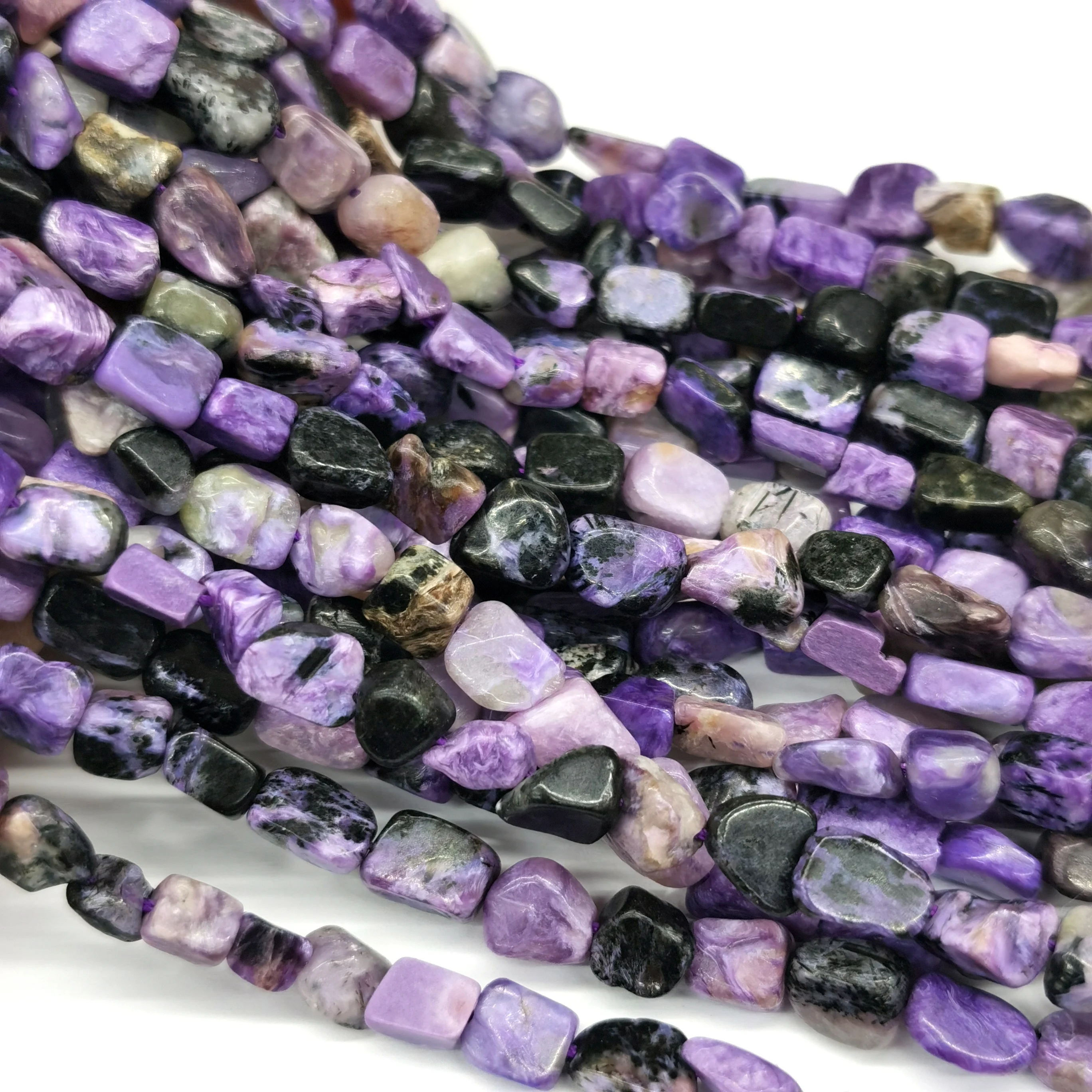 

Natural 5-8 straight-hole amethyllite gravel DIY necessary long chain