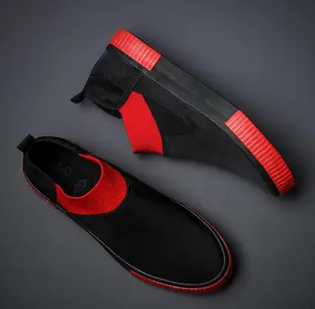 

New mens casual shoes for men spring summer breathable fabric street fashion slip-on men loafers leisure flat shoes