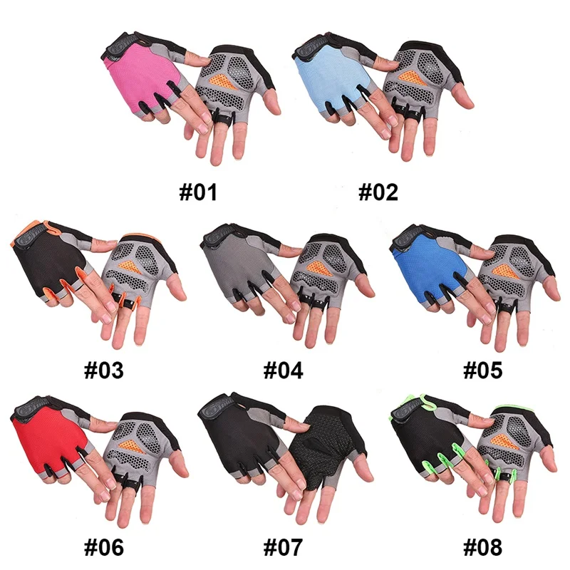 Riding Gloves Non-slip Wear-resisting High Elastic Breathable Mesh Half-fingered Outdoor Sports Cycling Gloves NEW
