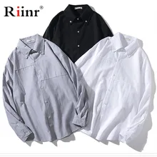 Riinr, новинка, мужские клетчатые повседневные рубашки, мужская мода, высокое качество, приталенная одежда, рубашки, мужские, с длинным рукавом, смокинг, рубашки