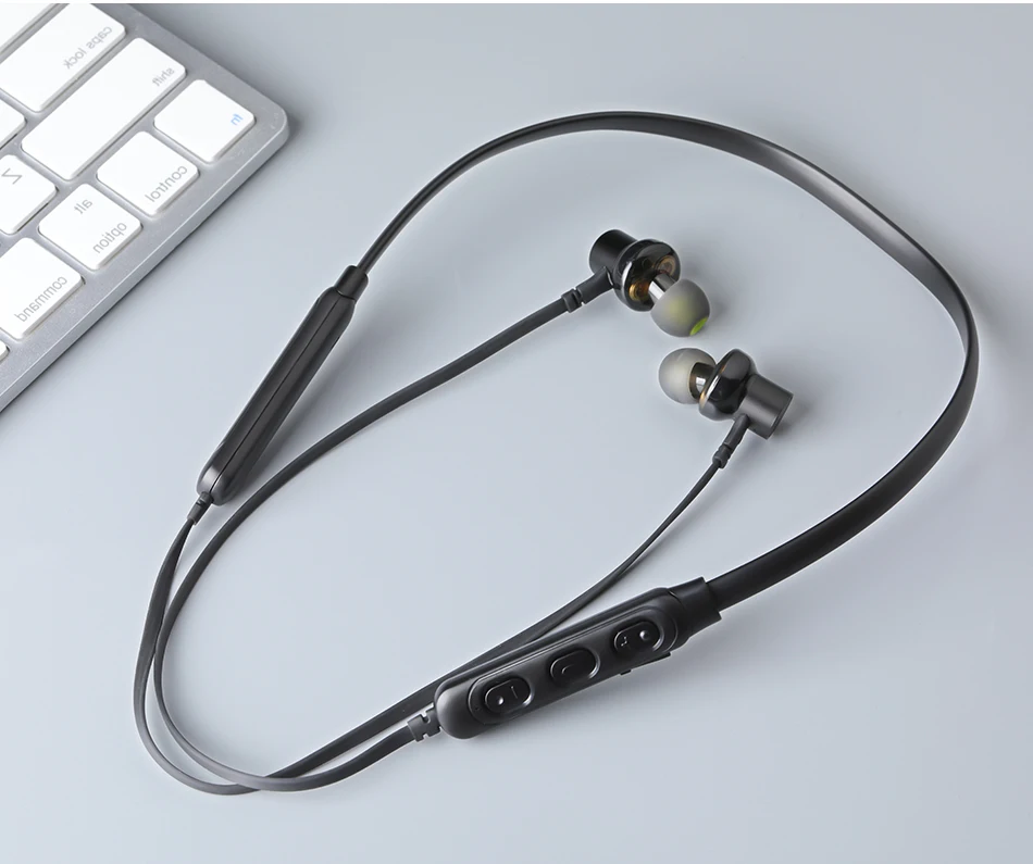 High Quality Wireless Bluetooth Earphone Dual Driver Stereo Bass Sound Sport Earpieces Headset For iPhone Samsung Xiaomi