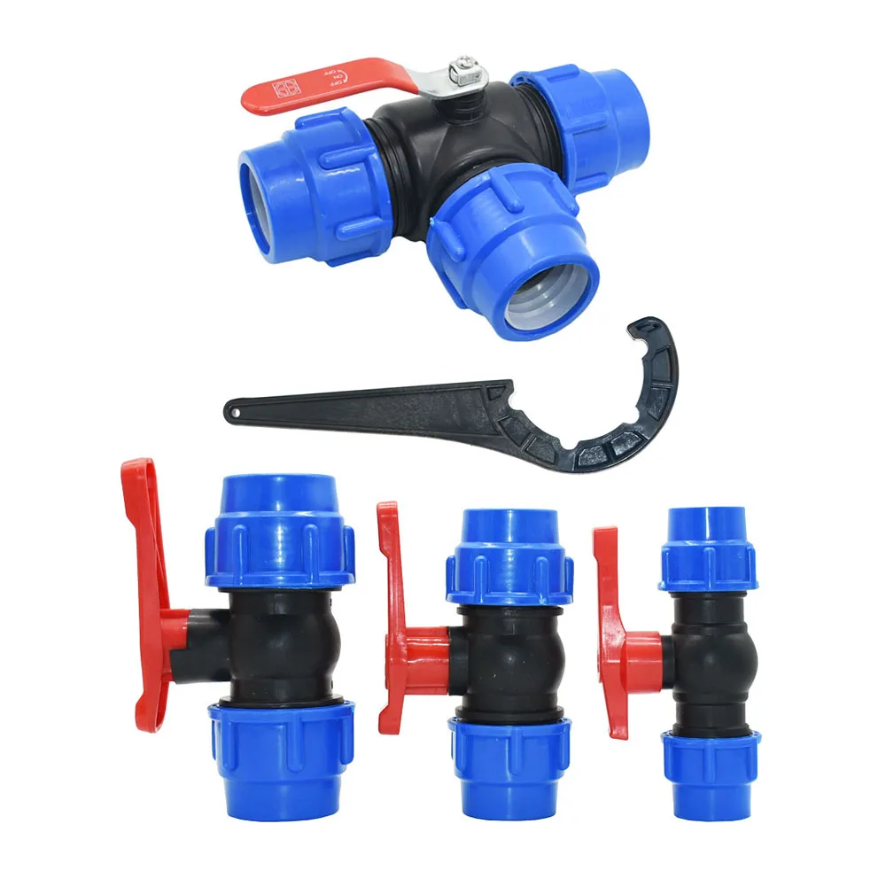 Drip Irrigation 4-Way Garden Tap Water Splitter Water Pipe 4 way Splitter Irrigation Valve Quick Connector  Female 1/2 "3/4" 1"