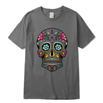 

Men's high quality T-shirt new design street style loose cool skull printed men T shirt casual short sleeve o-neck loose cotton