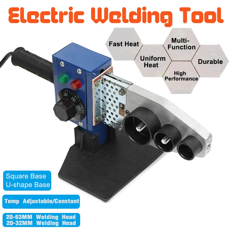 Профессиональный 800 Вт 1000 Вт 220 В автоматический Электрический нагревательный трубный сварочный аппарат PPR полиэтиленовая полипропиленовая труба для сварки пластиковых труб