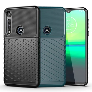 

50pcs/lot For Motorola Moto E6 Play G8 Play Anti Scratch Armor Tough Rugged Thunder Series Soft Case For Motorola Moto One Macro