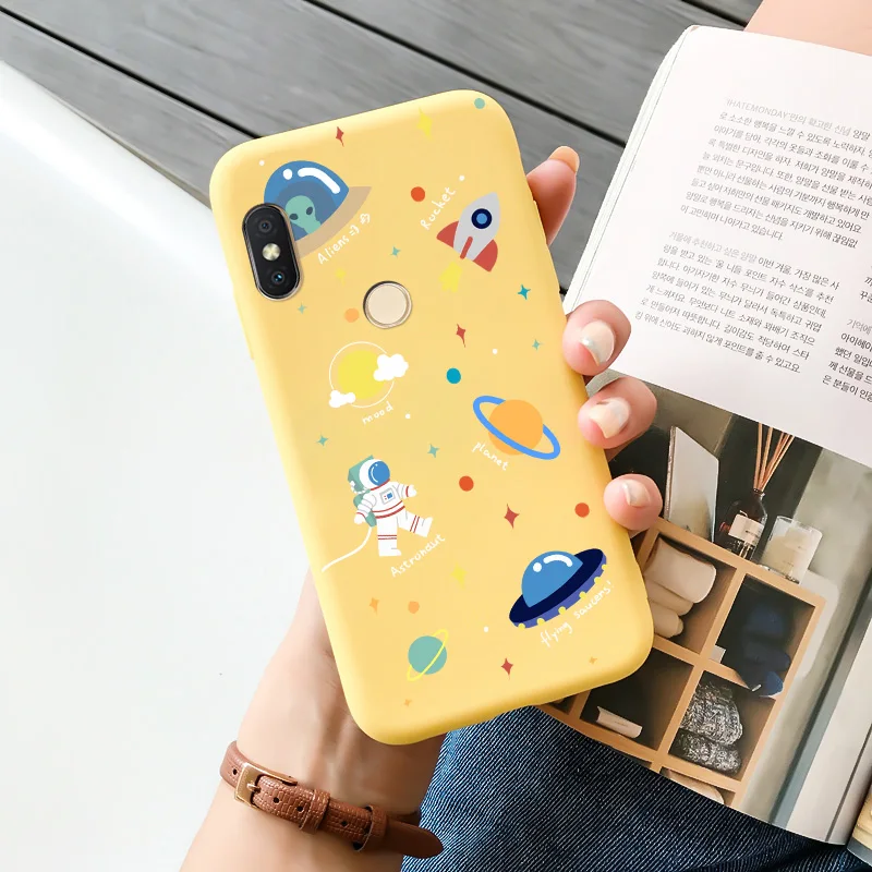 TPU Shell Black Soft For XIAOMI Redmi S2 Case Silicone Matte Fundas For Redmi S2 Case Personality Cute Cartoon Phone Case Cover leather phone wallet Cases & Covers