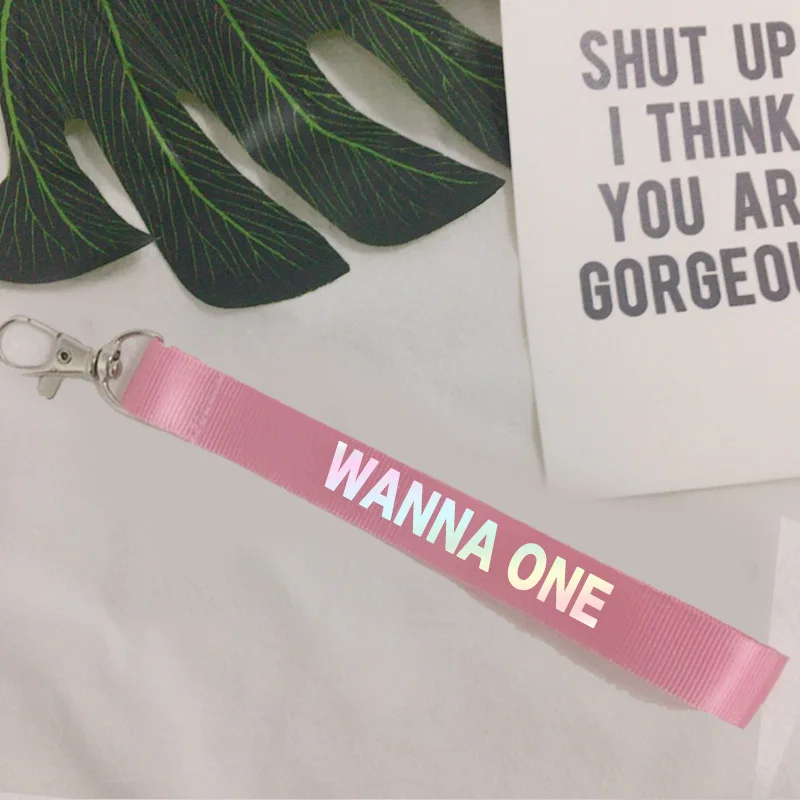 Kpop WANNA ONE брелок имя члена Модный кулон брелок для мобильного телефона висячая Пряжка Застежка-молния Съемник Kpop wanna one брелок - Color: WANNA ONE Pink