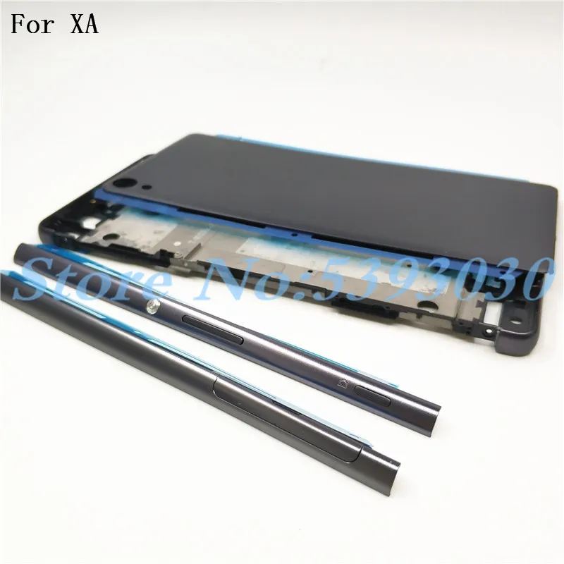 Full Housing Middle Front Frame Bezel For Sony Xperia XA F3111 F3112 F3115+Side Rail Stripe With Side Buttons+Logo | Мобильные