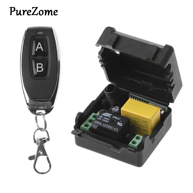 

AC 220V 10A 1CH RF 433MHz Wireless Remote Control Switch Receiver + Transmitter Kit