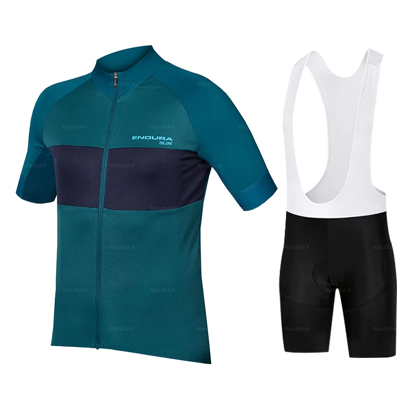 Men's Bike Jersey Set 2021 Raudax Endura Summer Breathable Team Racing