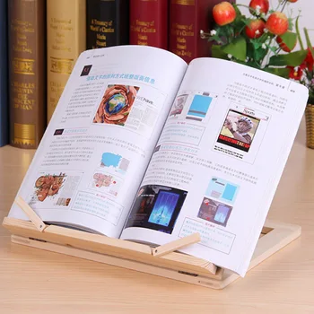 

Wooden Frame Reading Bookshelf Bracket Book Reading Bookend Tablet PC Support Music Stand Wood Table Drawing Stationery WJ905
