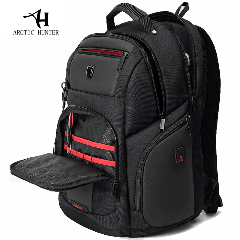 

Brand Design Men Black Large Capacity 15.6 inch Laptop Backpack Bags Boy Back Packs Male Best Travel Waterproof Mochila New 2019