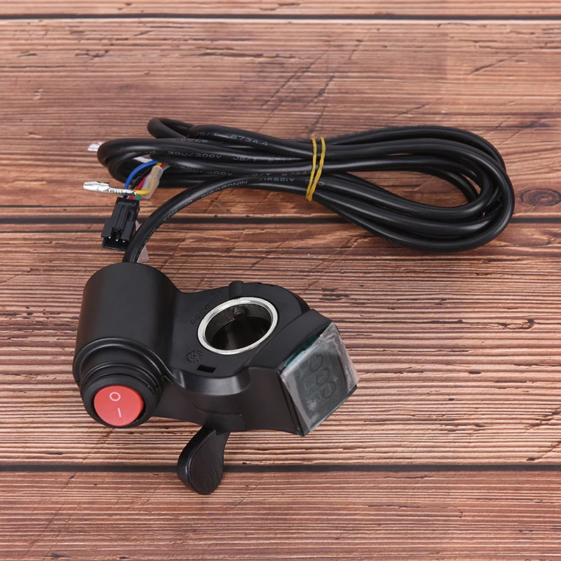 Top Finger Thumb Throttle Electric Scooter with Power Switch LED display Switch Handlebar Grips For Electric Bike 36V/48/60/72V 5 Top Finger Thumb Throttle Electric Scooter with Power Switch LED display Switch Handlebar Grips For Electric Bike 36V/48/60/72V 5