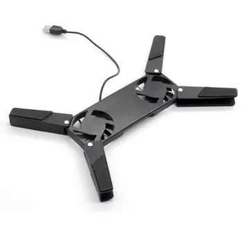 

USB Cooling Fan Portable Convenient Notebook Cooler Cooling Pad Stand Double Fans For Notebook Laptop
