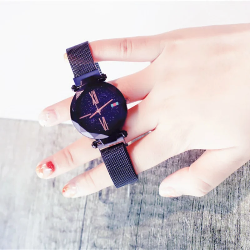 Часы наручные женские с магнитной застежкой роскошные модные повседневные