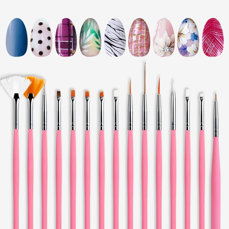 ROSALIND 7 Pcs/Set Nail Brushes for Manicure Design Tool Set 3D Gel Acrylic Liner Pen Art Brush For Nails | Красота и здоровье