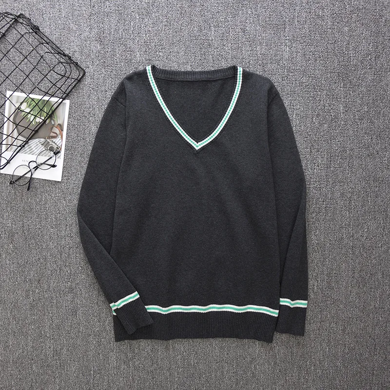 Sweater Slytherin Ravenclaw Hufflepuff Long Sleeve Sweater V-neck All-match Unisex Daily Clothes Cosplay Costumes