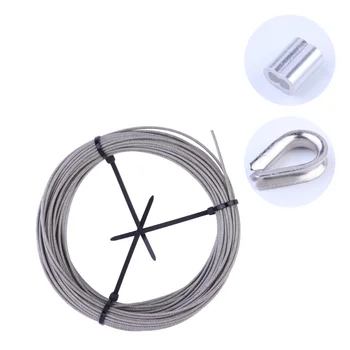 

1 Set Picture Wire Garden Wire Fence Cable Hanging Line Kit for Garden Home Building Office