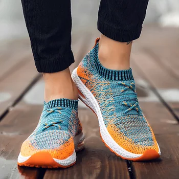 

2020 Men Shoes Beathable Fabric Men Casual Shoes Slip on Fall Sock Shoes Men Sneakers Tenis Masculino Adulto Plus Size 46