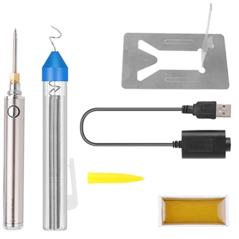 

Mobile Phone Kit 5V 8W Soldering Iron Wireless Charging Soldering Iron Mini Portable Battery with USB Soldering Tool