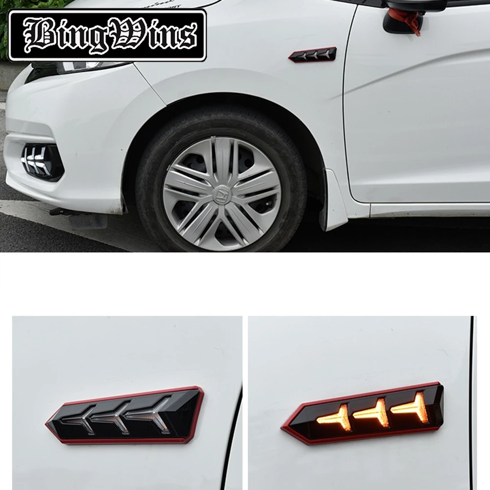 Автомобильный Стайлинг для 14-18 Honda New Fit GK5 рулевой авто светодиодный свет поворотники боковые огни маркер указатель поворота