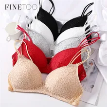 Женский бюстгальтер, сексуальный кружевной бюстгальтер без косточек, цветочный беспроводной бюстгальтер, женское нижнее белье, чашечки A B, сексуальное нижнее белье, мягкий однотонный бюстгальтер, 32-38