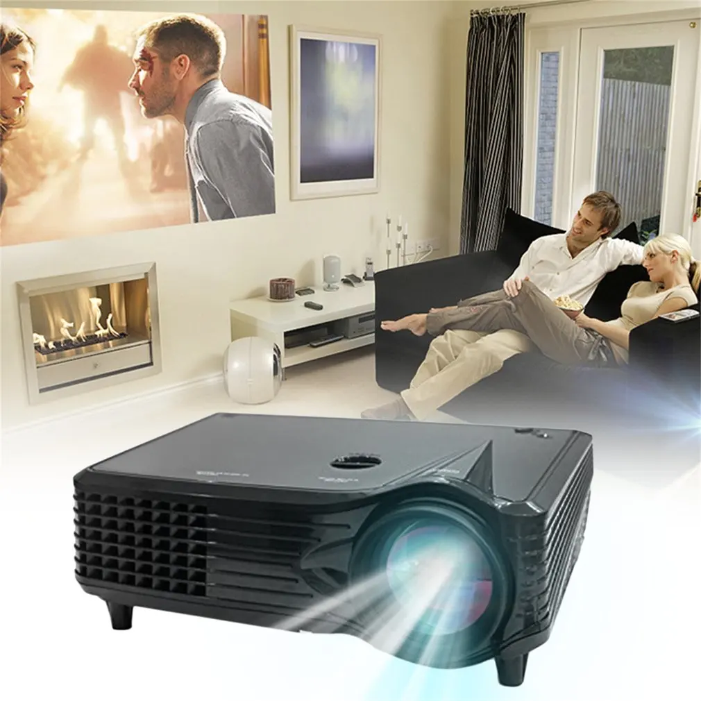 Lightweight Compact and Portable High definition LCD LED Projector 800*480 2000 Lumen HD Home Theater HDMI VGA AV USB
