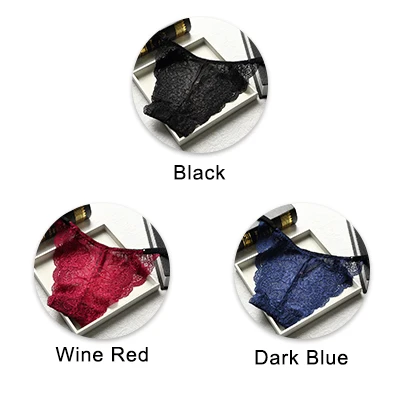 blackWredDblue UG смешанные цвета, подарок, красивые кружевные листья, женское сексуальное белье, стринги, стринги, нижнее белье, трусы, женские, Т-образные, 3 шт./лот - Цвет: blackWredDblue