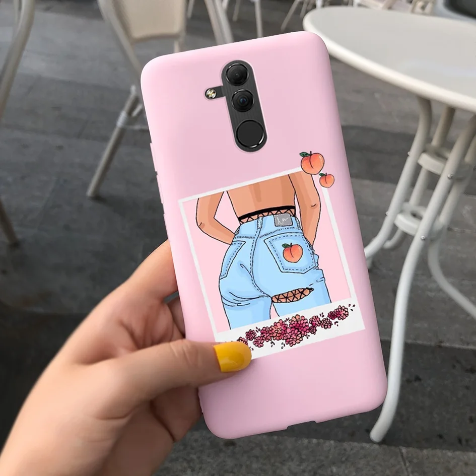 phone pouch for running Case For Huawei Mate 20 Lite Soft Cute Cartoon Flower Silicone Phone Cases for Hauwei Mate 20 Lite SNE-LX1 Funda Back Cover 6.3" neck pouch for phone