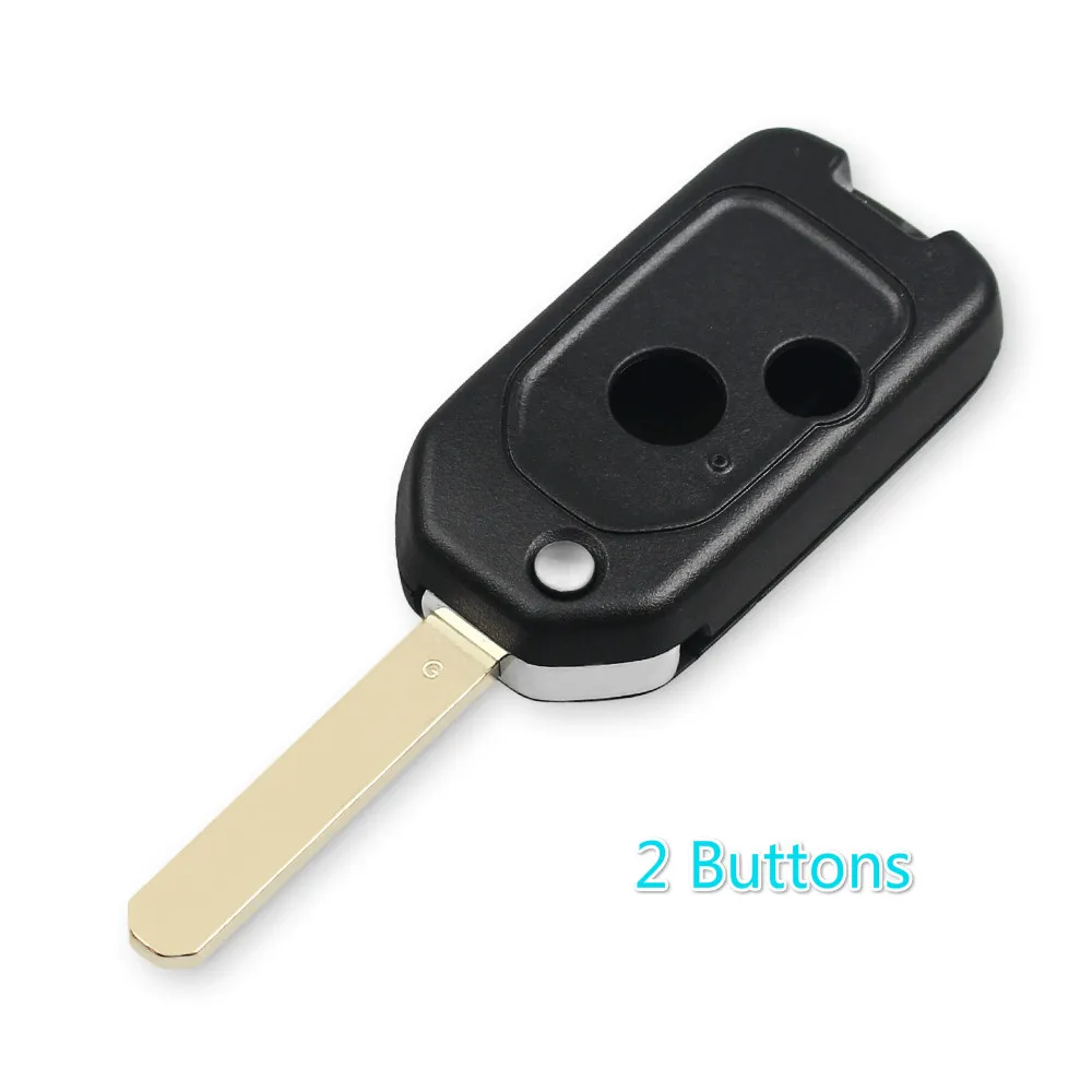 KEYYOU 10X изменение 2/3/4 кнопки флип дистанционного ключа автомобиля чехол для Honda Accord пилот CRV Civic Insight Ridgeline 2003-2013 оболочки - Цвет: Model 1