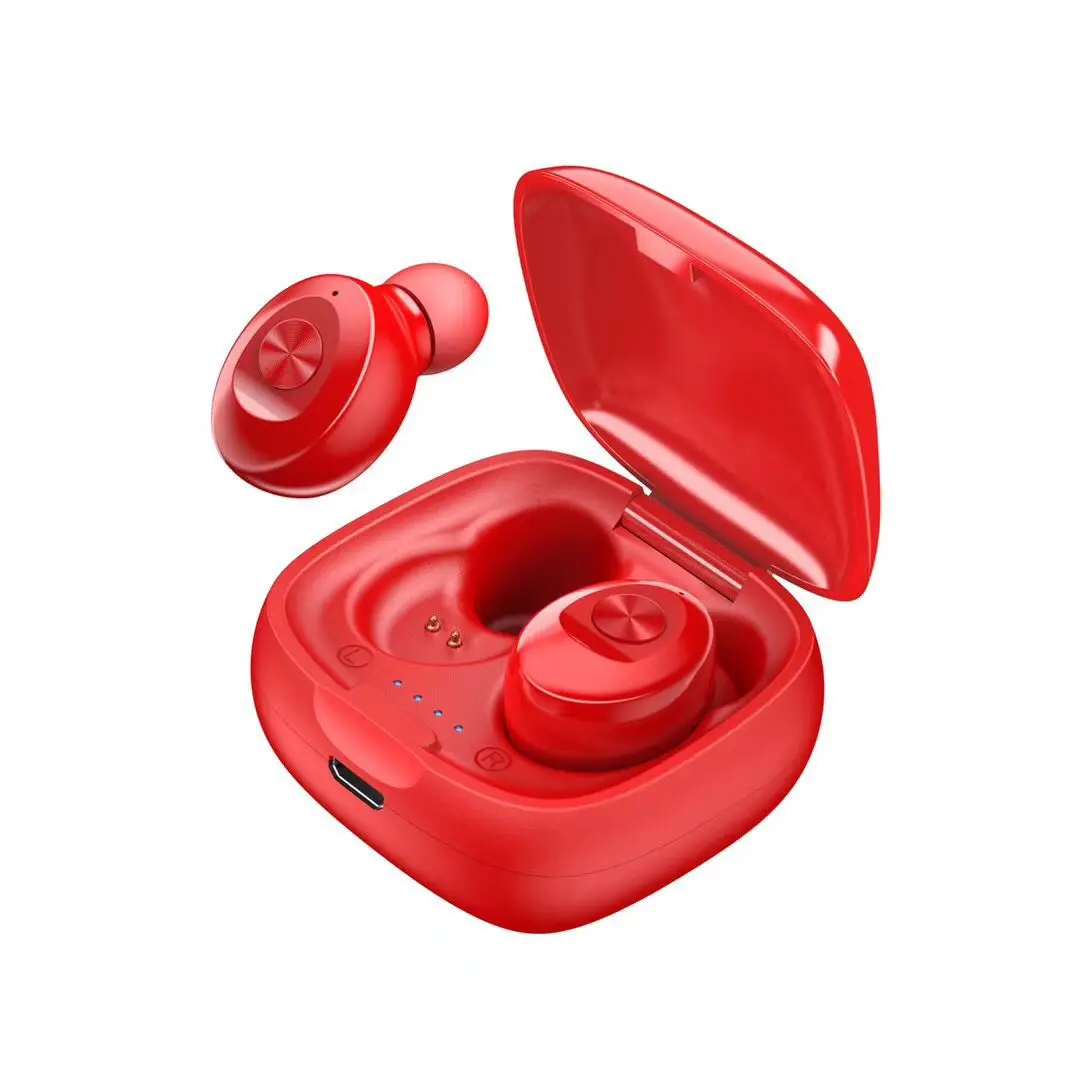 TWS Bluetooth 5,0 наушники 3D стерео Спортивные Беспроводные наушники HIFI Звук шумоподавление наушники Handsfree с двойным микрофоном - Цвет: XG12-red