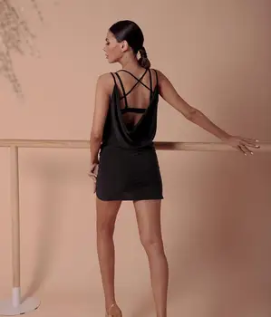 

black Latin Dance Dress Women Adult Costume Latin Dance dress latin dress 2038