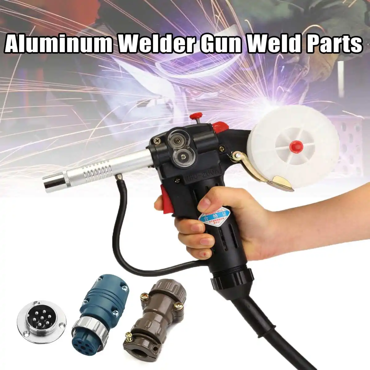 

Aluminum Welders Weld Parts Spool Gas Shielded Welding with 7Pin Plug Push Pull Torch Welding Equipment