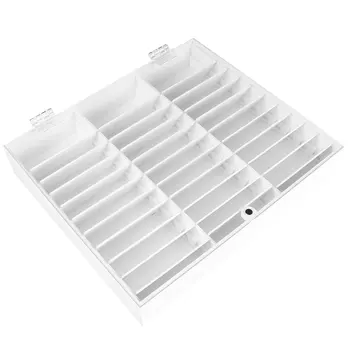 

1pc 30 Grids Manicure Display Box Acrylic Storage Case Display Case Storage Organizer for Manicure Jewelry (White)