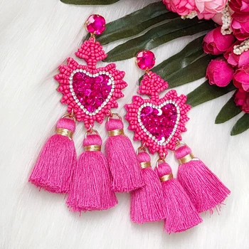 2020 New Fashion Tassel Drop Earrings For Women’s Earrings Oorbellen Beads Fashion Trendy Jewelry For Wedding Engagement Party