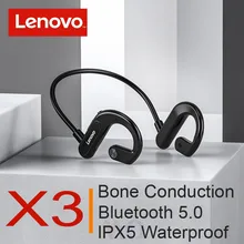 Lenovo X3 Bone Conduction słuchawki douszne bezprzewodowe słuchawki sportowe Bluetooth IPX5 wodoodporny zestaw głośnomówiący z mikrofonem do biegania tanie i dobre opinie Z pałąkiem na kark Dynamiczny CN (pochodzenie) wireless Do gier wideo do telefonu komórkowego Słuchawki HiFi NONE instrukcja obsługi