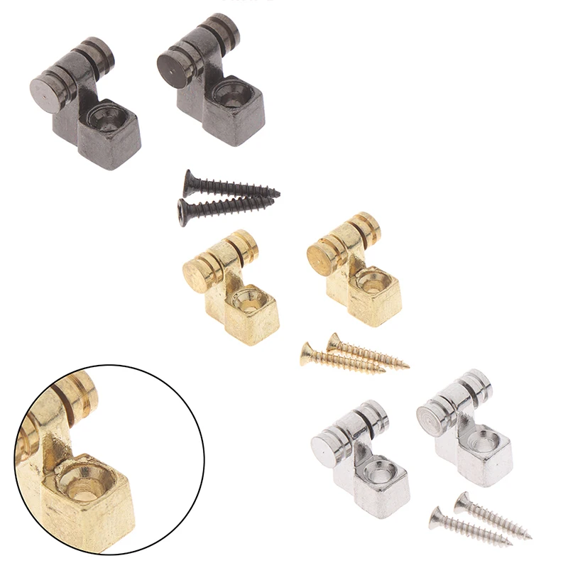 2Pcs Alloy Electric Guitars Roller String Trees Retainer Mounting Tree Guide Electric Guitar Parts Replacement Accessories