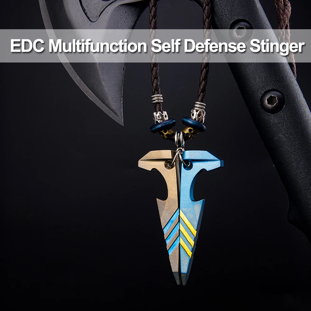 Безопасность Древний тотем змея титановый сплав EDC Самозащита многофункциональная открывалка разбитое окно нож отвертка инструмент