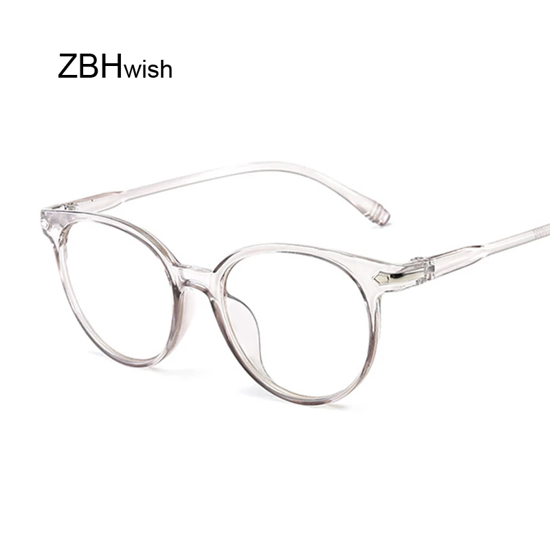 Ретро круглая прозрачная оправа для очков с защитой от синего света женщин и