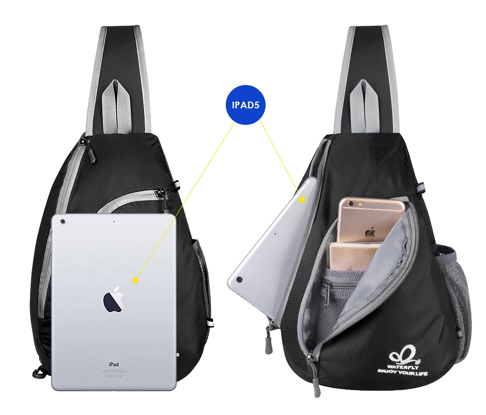 Рюкзак на одно плечо WATERFLY для ношения улице трендовые походные сумки мужчин и