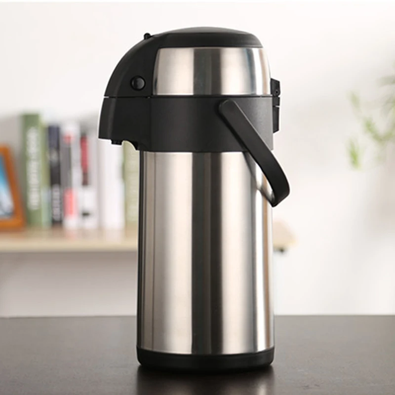 pump action vacuum flask