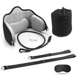 Hammock with Stand for Neck Pain Relief and Relaxation, Includes Free Eye Mask (A)